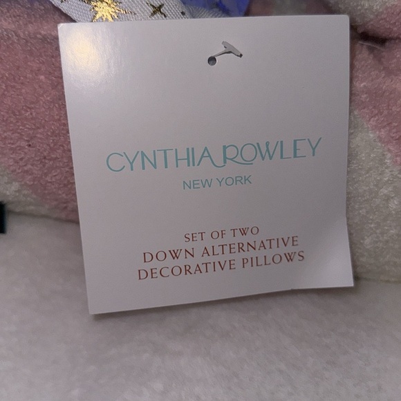 Cynthia Rowley PINK & WHITE Candy Cane Pillows - Picture 7 of 9